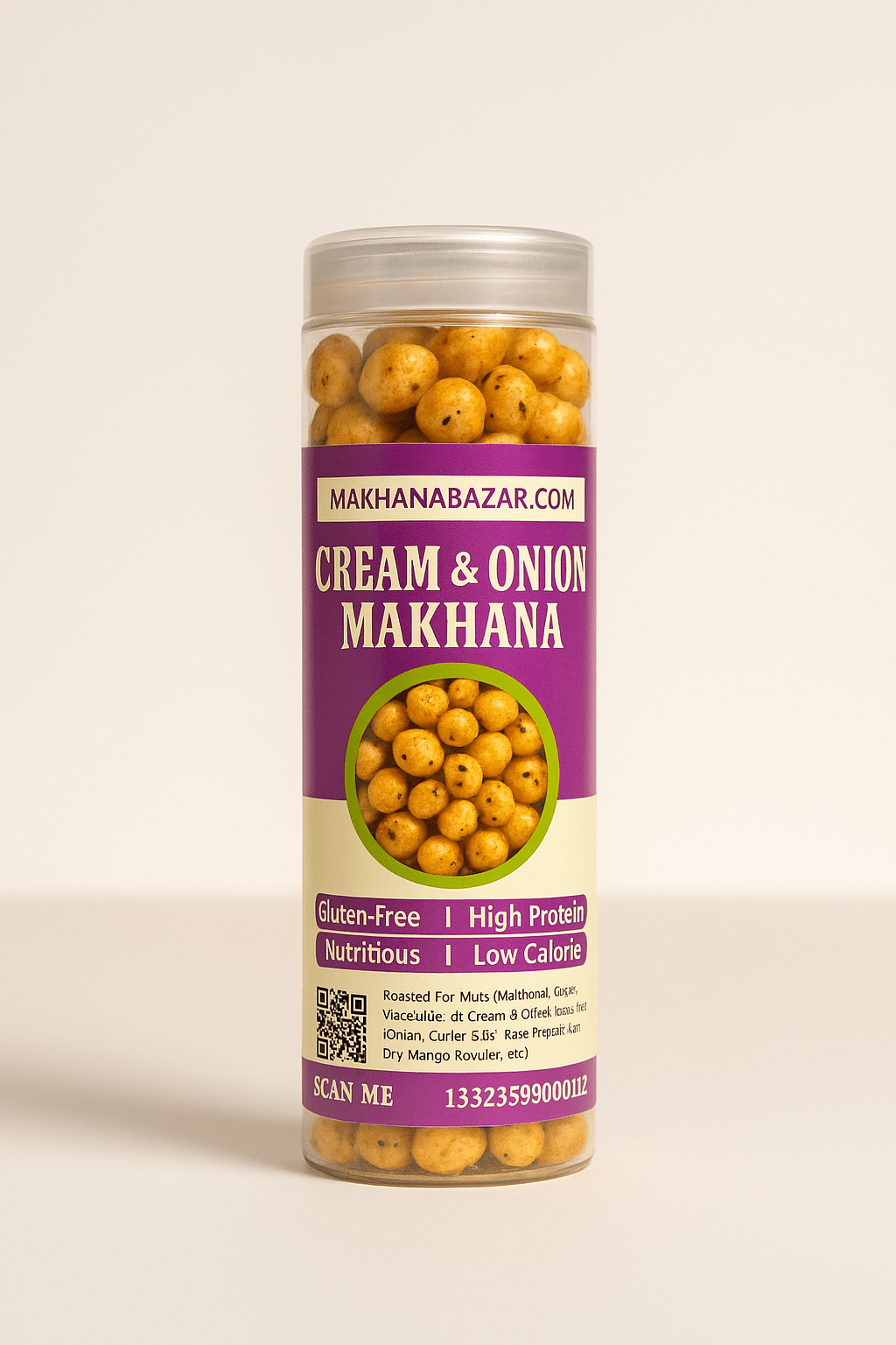 Cream and onion flavoured makhana